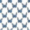 54" x 72" Dancing Butterflies in Blues on White