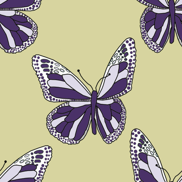 Dancing Butterflies in Plum