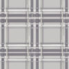 Woven Plaid in Neutral on Stellar Silver | Wallpaper 18” x 18” repeat