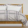 Woven Plaid in Neutral on Stellar Silver | Fabric 18” x 18” repeat