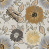 Blooms 1 in Black & Gold on Beige