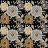 54” x 72” Blooms 2 in Black & Gold