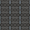 Tribal Screen Black & White with Blues