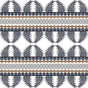 Horizontal Fish-Eye Opaki Stripe (Large) in Blues