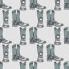 Dads Boots in Aqua 24” x 108” | 12” x 12” repeat on Wallpaper